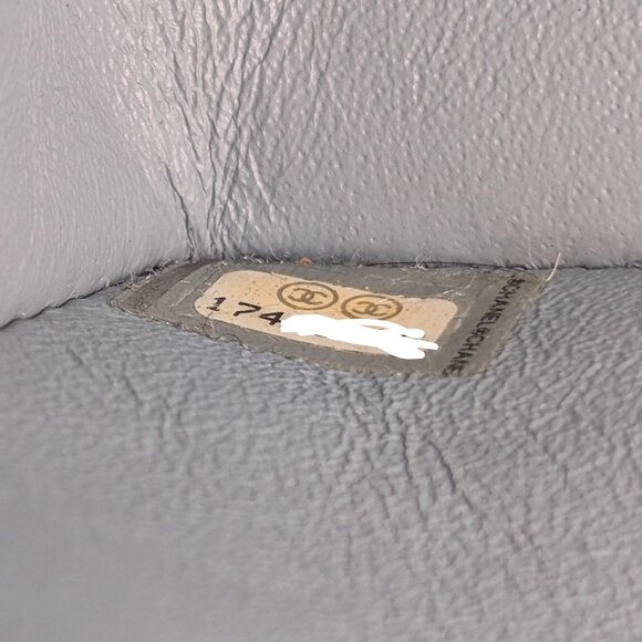 Chanel Classic Jumbo Light Gray Blue Quilted Caviar Double Flap Bag - Picture 14 of 16